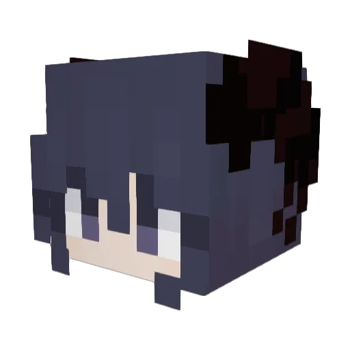 Zaere Minecraft avatar head, 3D render