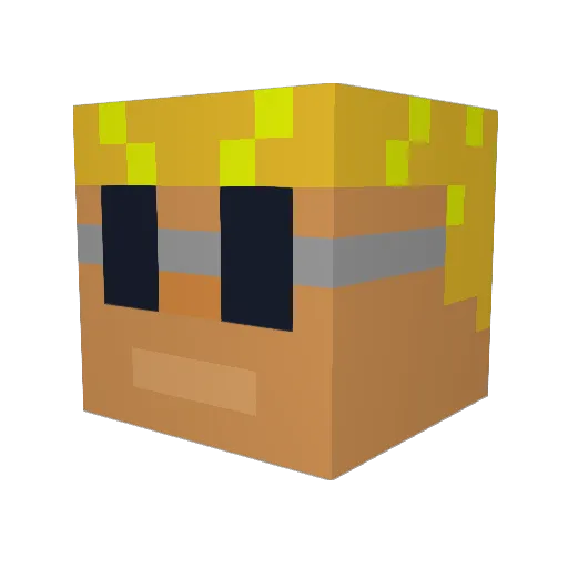 Zaevious Minecraft avatar head, 3D render