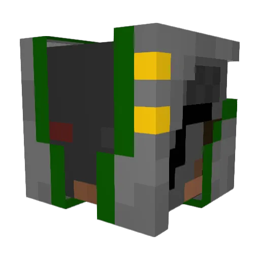 Zafexx Minecraft avatar head, 3D render