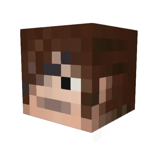 Zafir Minecraft avatar head, 3D render