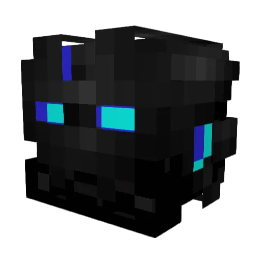 Zafiri Minecraft avatar head, 3D render