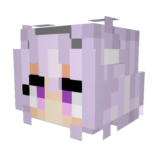 Zafkial Minecraft avatar head, 3D render