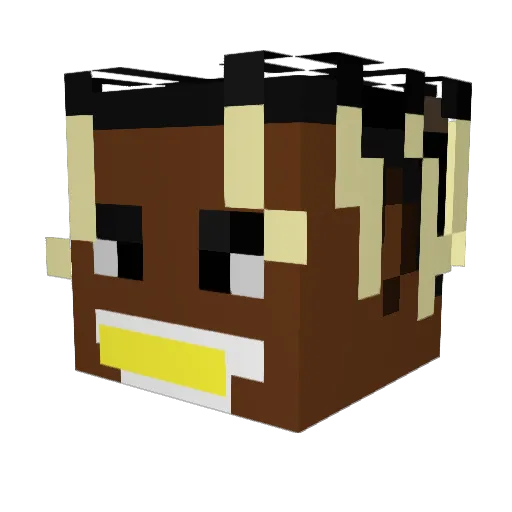 Zafra390 Minecraft avatar head, 3D render
