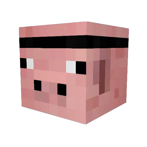 Zafreepo Minecraft avatar head, 3D render