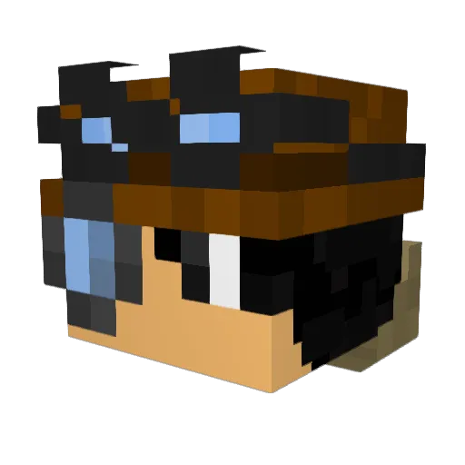 Zag1601 Minecraft avatar head, 3D render