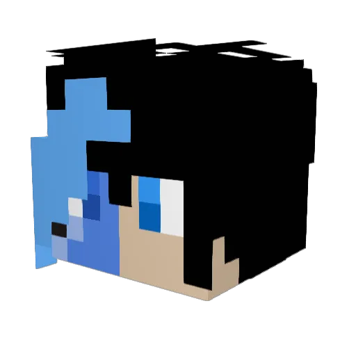 Zagan01 Minecraft avatar head, 3D render