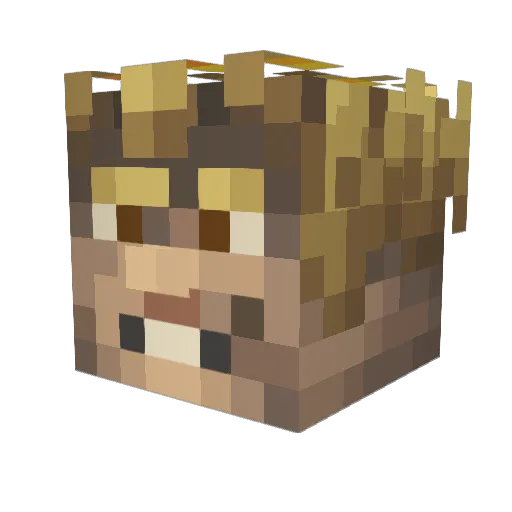 ZaganShax Minecraft avatar head, 3D render