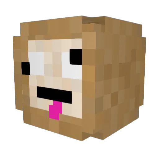 Zaggrev Minecraft avatar head, 3D render