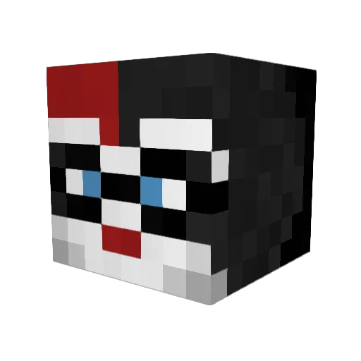 Zagguy Minecraft avatar head, 3D render