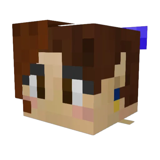 ZagiriCalida Minecraft avatar head, 3D render