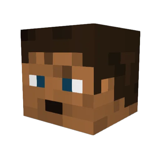 ZagorTenej Minecraft avatar head, 3D render