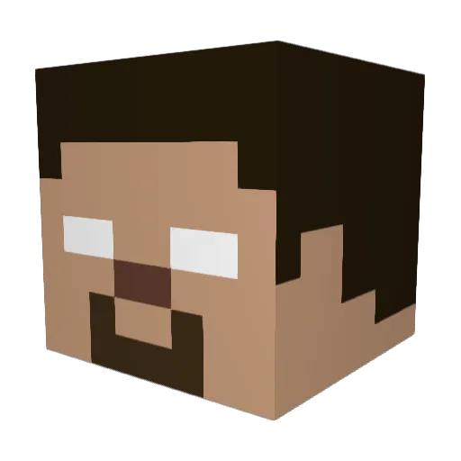 Zagr0 Minecraft avatar head, 3D render