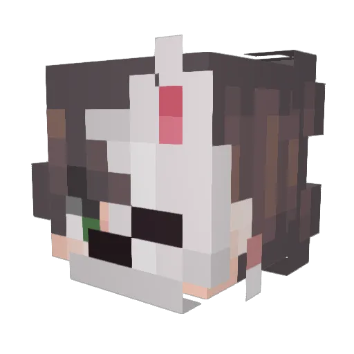 Zagra12 Minecraft avatar head, 3D render