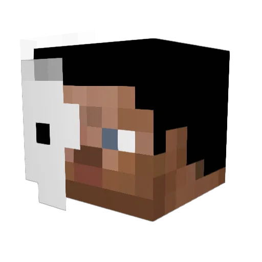 Zagronop Minecraft avatar head, 3D render