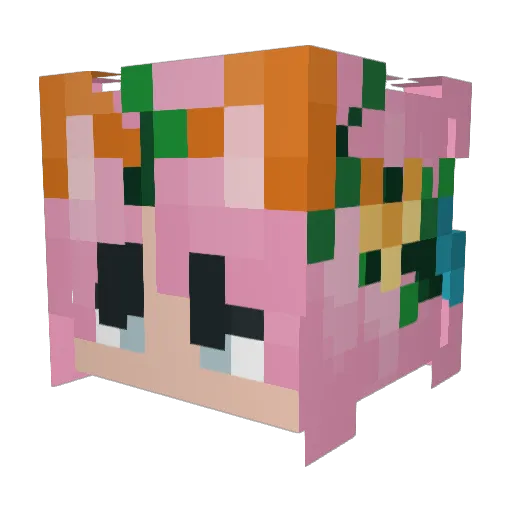 Zaguann Minecraft avatar head, 3D render