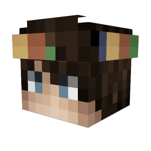 Zahain Minecraft avatar head, 3D render