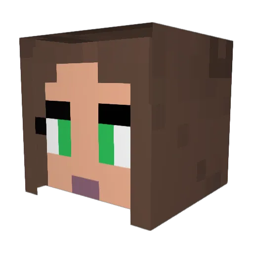 Zahilla22 Minecraft avatar head, 3D render