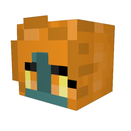Zahmbei Minecraft avatar head, 3D render