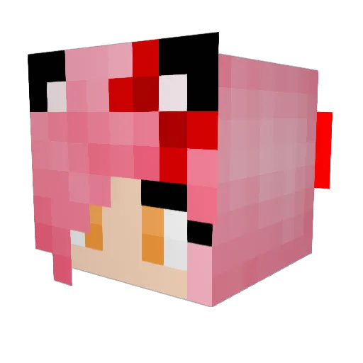 ZahnMarie Minecraft avatar head, 3D render