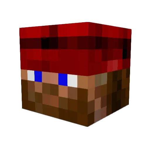 Zahnjin Minecraft avatar head, 3D render