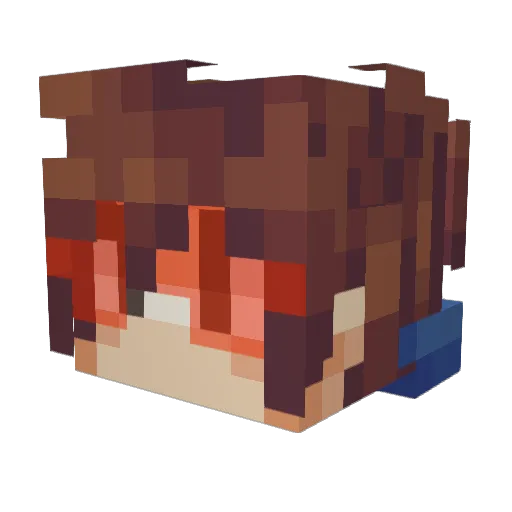 Zahp_ Minecraft avatar head, 3D render