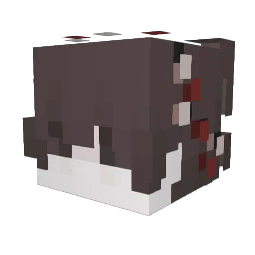 ZaiLoll Minecraft avatar head, 3D render