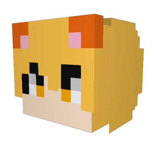 Zai_ken Minecraft avatar head, 3D render