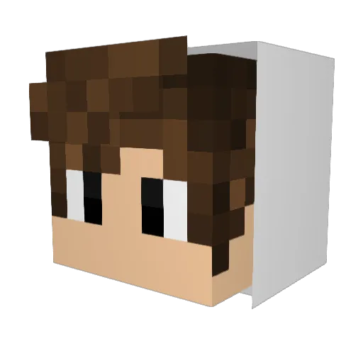 ZaibachX Minecraft avatar head, 3D render