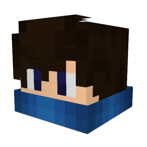 ZaidBushnaq Minecraft avatar head, 3D render
