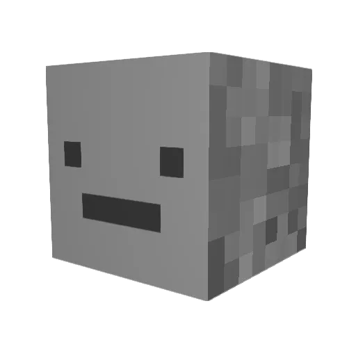 ZaidoPlaydoh Minecraft avatar head, 3D render