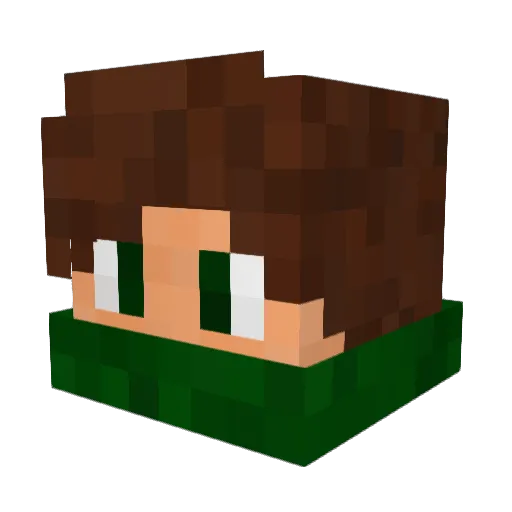 Zaifuun Minecraft avatar head, 3D render