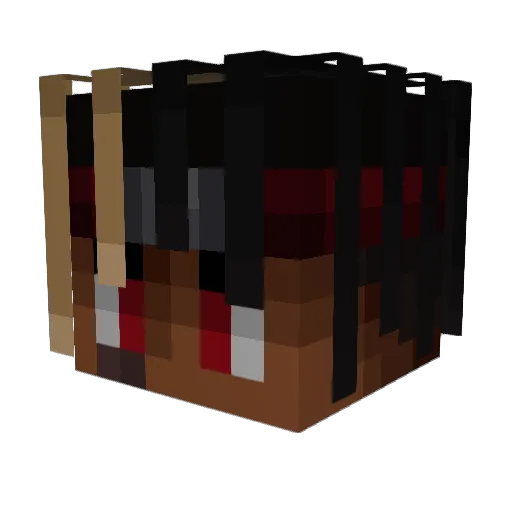 Zaiito Minecraft avatar head, 3D render