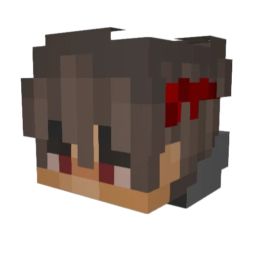 Zaiizxa Minecraft avatar head, 3D render