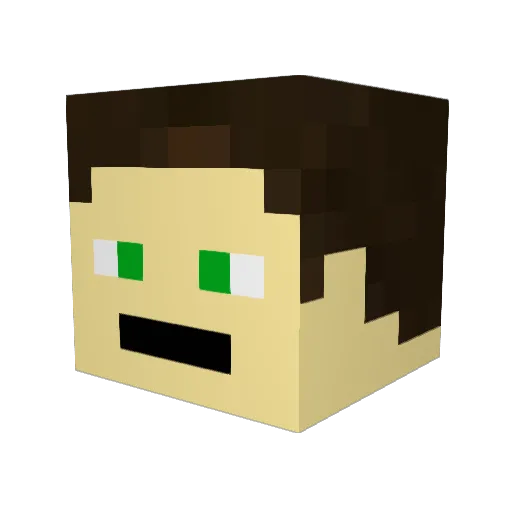 Zaikon_ Minecraft avatar head, 3D render