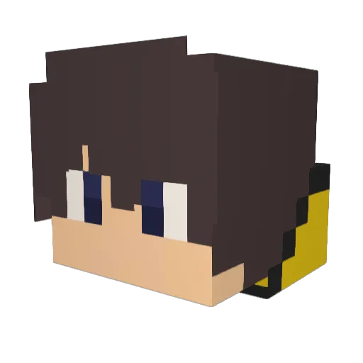 Zain214 Minecraft avatar head, 3D render