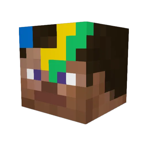 Zainith Minecraft avatar head, 3D render