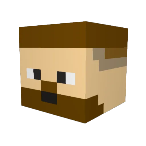 Zaino10 Minecraft avatar head, 3D render