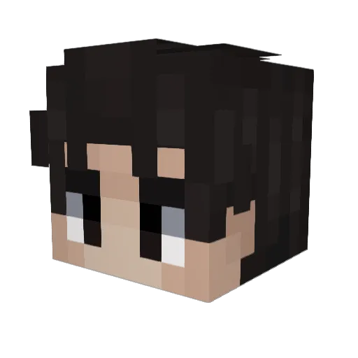 Zainwaffi Minecraft avatar head, 3D render