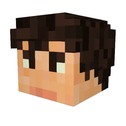 Zaiphuse Minecraft avatar head, 3D render