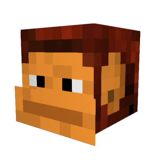Zairdex Minecraft avatar head, 3D render