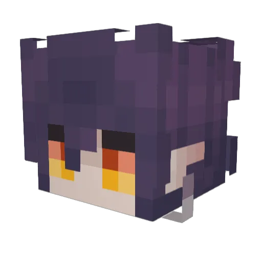 Zairek Minecraft avatar head, 3D render