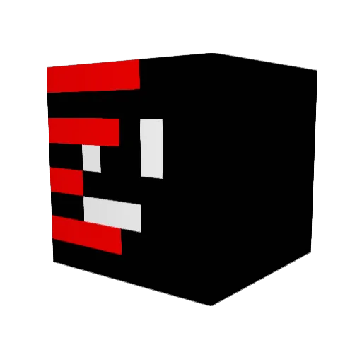 ZaitsuZoro Minecraft avatar head, 3D render