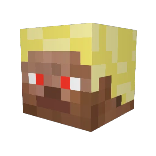 ZaivoMK Minecraft avatar head, 3D render