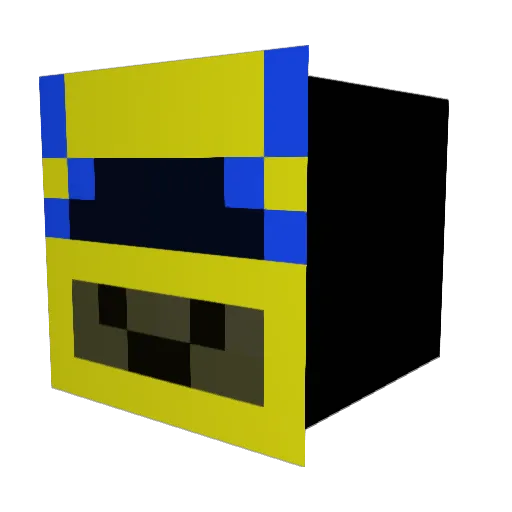 Zaiyeli Minecraft avatar head, 3D render