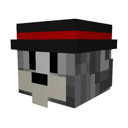 Zajemc Minecraft avatar head, 3D render