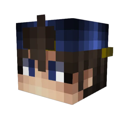 ZakLubitSabov Minecraft avatar head, 3D render