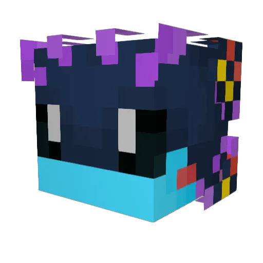 ZakMack Minecraft avatar head, 3D render