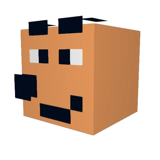 ZakTheMan26 Minecraft avatar head, 3D render