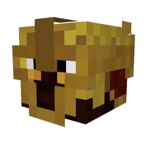 Zak_M Minecraft avatar head, 3D render