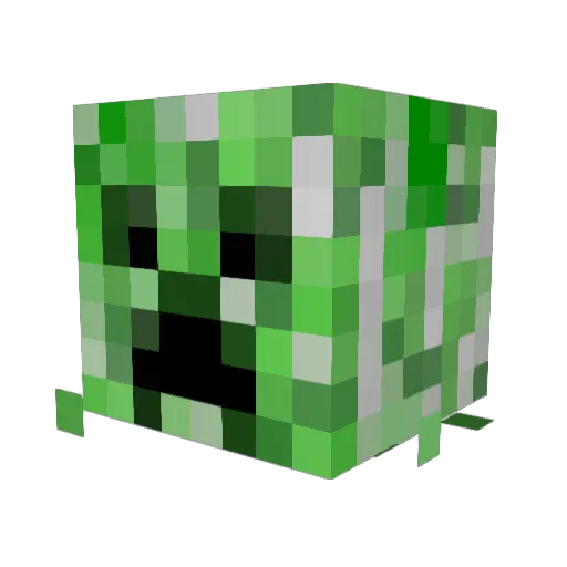 Zak_r2 Minecraft avatar head, 3D render